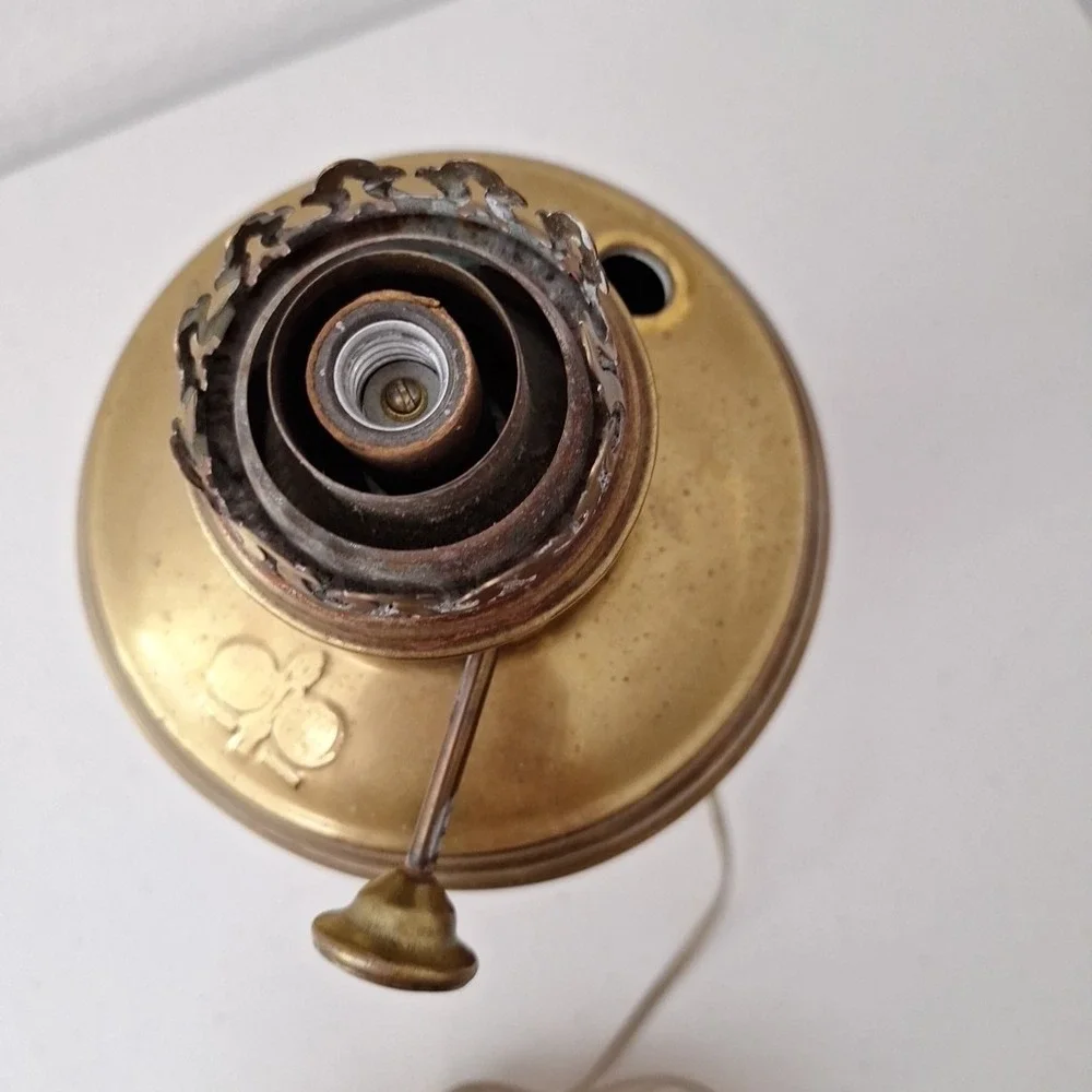 Vintage Otto Muller 1880 Russian Kerosene Oil Lamp - Brass Antique Miracle Lamp